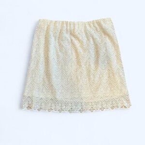 J.Crew Lace Mini A-Line Skirt With Scalloped Hem size 6